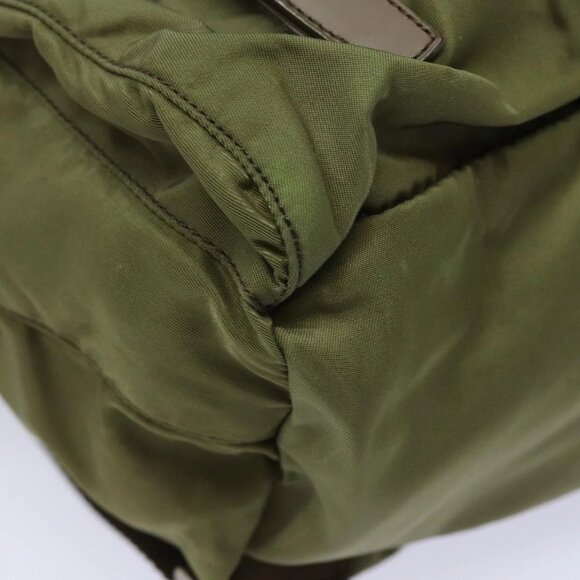 PRADA Shoulder Bag Nylon Khaki Auth 78808 main image 7